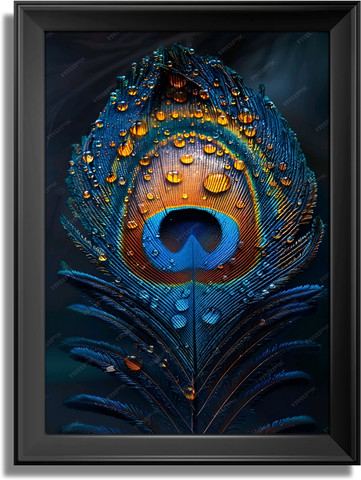 peacock feather photo frame