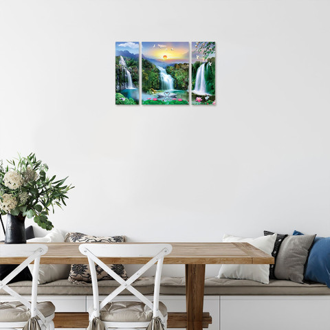 Art Amori Beautiful Nature Scenery MDF Wall Painting 3 Piece Set