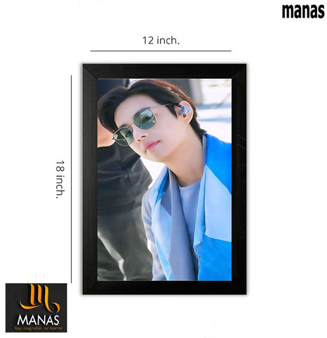 BTS 防弾少年団 TAEHYUNG V JUNGKOOK フォトフレーム 額縁 Manas BTS V (Kim Taehyung) Photo Frame For BTS Fans/Room Decor