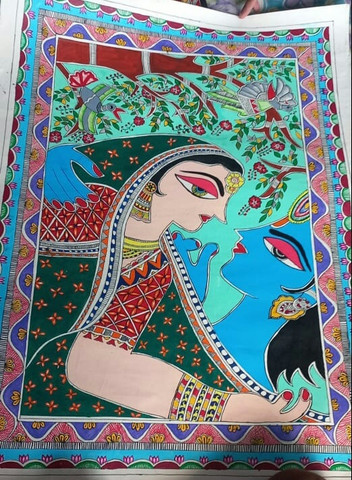ミティラー ペインティング（インド） Mithila ki chitrakari Acrylic