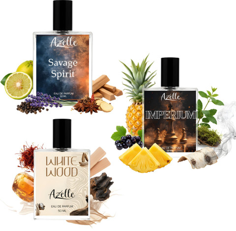 Buy Azelle White Wood + Imperium + Savage Spirit Long Lasting Eau