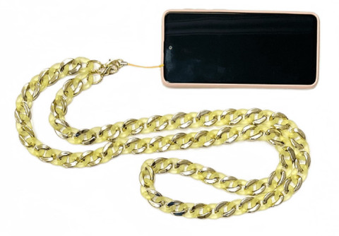 Heddz Gold Acrylic Beaded Mobile Phone Cross Body Chain Heddz Gold Acrylic Beaded Mobile Phone Cross Body Chain