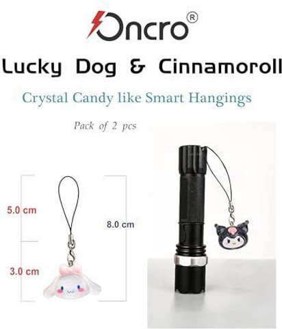 ONCRO Cute Kuromi Cinnamoroll Dog Crystal bracelet necklace