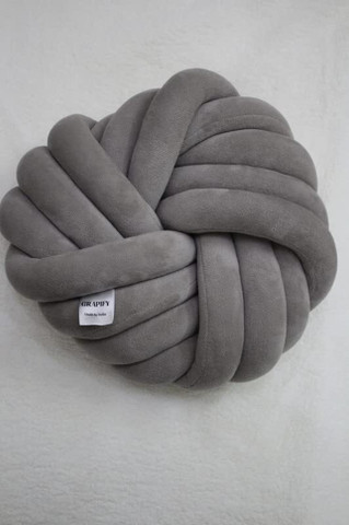 GRAPIFY Cotton Cushion Pack of 1 Solid Knotted Pillow/Knot Cushion