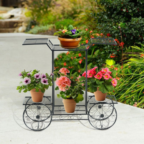 luxury plant pots Luxury Ceramic Planters with Metal Stands – Gulf Online Market
