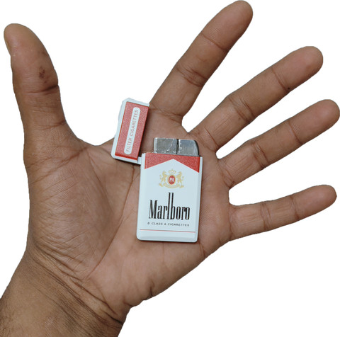 marlboro slim cigarettes Point Zero Premium Refillable Marlboro Red White Cigarette slim Design  Cigarette -Windproof Lighter -Jet Flame -Slim, Sleek Design - Collectibles  Gifts for Men Pocket Lighter Price in India