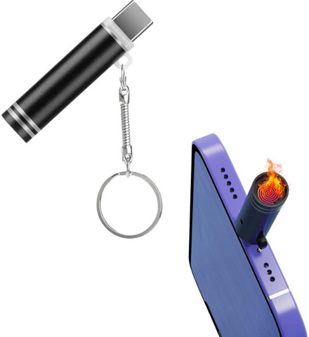 MAK Type-C USB Cigarette Lighter, Compact Portable, Flameless Electronic,  Black MK-OT-51 Cigarette Lighter TypeC Cigarette Lighter Price in India