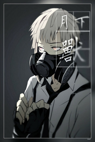 gas mask anime wallpaper