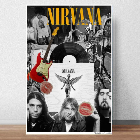Nirvana Poster for Home Office and Student Room Wall Decor | 12x18