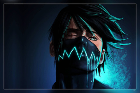Scars Face Mask Hatake Kakashi Anime Boys Matte Finish Poster