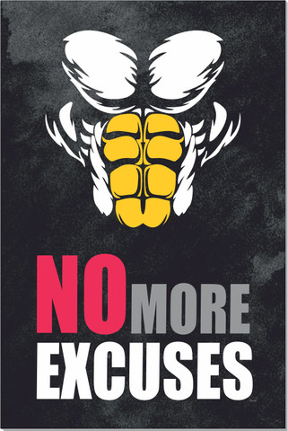 no excuses gym poster
