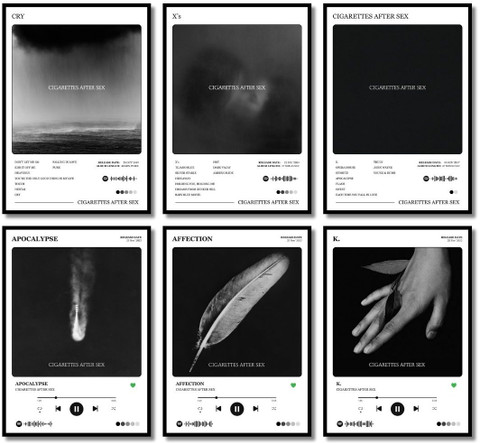Cigarettes After Sex A4 Poster (Set of 6) | Unframed A4 Cigarettes After  Sex Posters of Apocalypse, Affection & more for Wall, Bedroom, Living room 