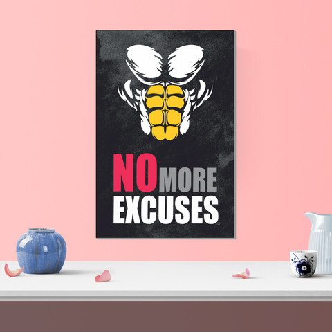 no excuses gym poster