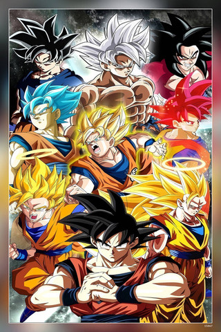 all super saiyans poster
