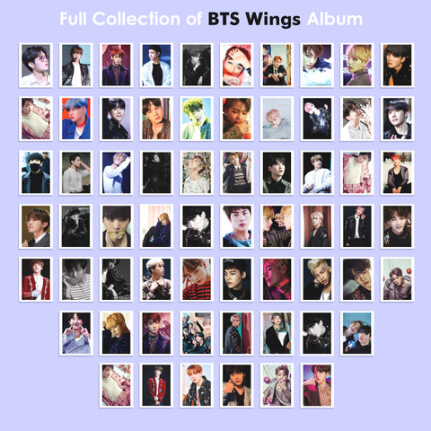 BTS THE WINGS TOUR PHOTO CARD フォトカード BTS Album Wings Photo Card High Quality Printed & Unique Design