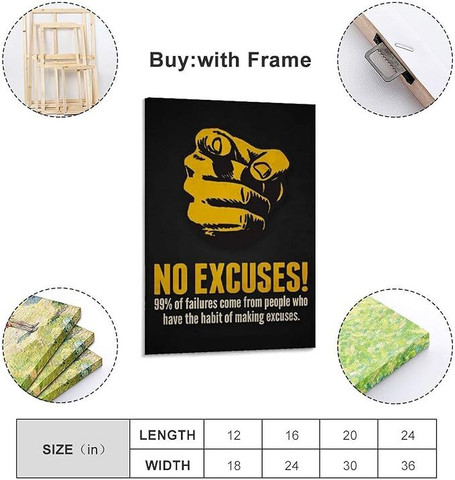 no time for excuses poster