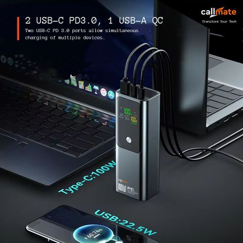Callmate 20000 mAh 100 W Power Bank Price in India - Buy Callmate 20000 ...