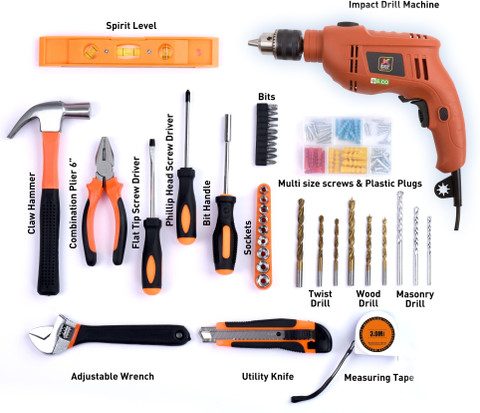 JK Super Drive 13mm Heavy duty E.Co Impact Drill Machine Power