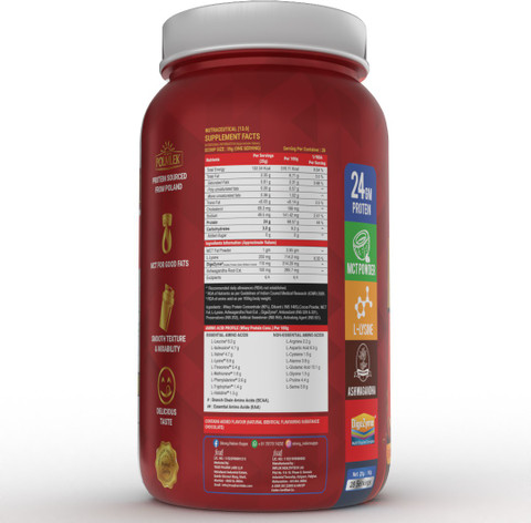 Strong Nation Whey Protein - 24 Gms Protein - 28 Servings (1 Kg) Whey ...