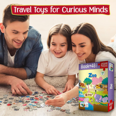 advit toys Zoo - Jigsaw Puzzle (48 Piece + Fun Fact Book Inside