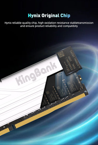 KINGBANK Heatsink Gaming Memory DDR4-Silver Heatsink Series