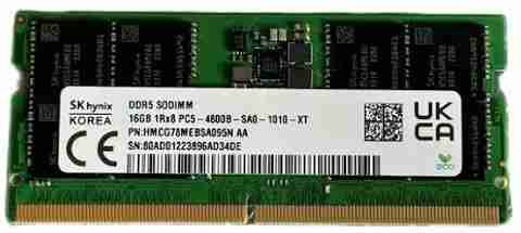 Sk Hynix 16GB DDR5 SODIMM 4800B DDR5 16 GB (Single Channel) Laptop