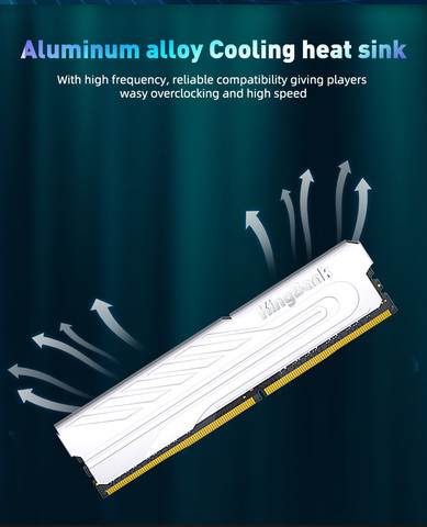 KINGBANK Heatsink Gaming Memory DDR4-Silver Heatsink Series