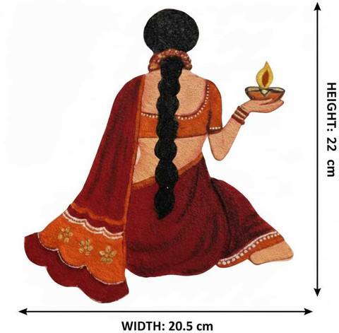 girl stencil rangoli