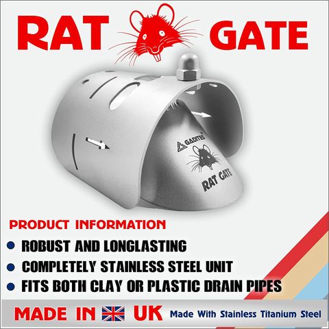 GADITES Rat Drain Flap 4 Inch Rat Blocker Fits Pvc Pipe and Clay Snap ...