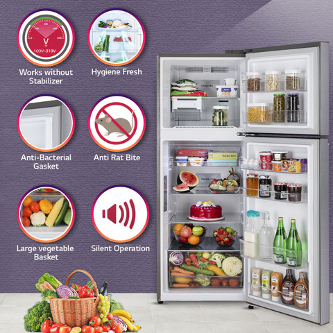 LG 322 L Frost Free Double Door 3 Star Convertible Refrigerator