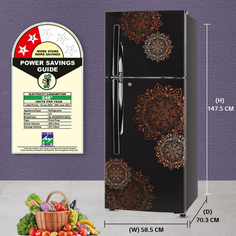 LG 260 L Frost Free Double Door 2 Star Refrigerator Online at Best