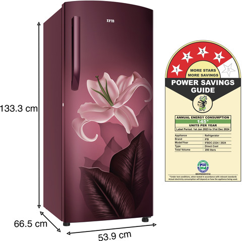 IFB 206 L Direct Cool Single Door 4 Star Refrigerator with Powered