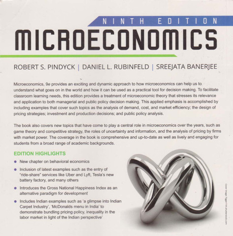 Microeconomics (9th Edition) By Robert S. Pindyck, Daniel L