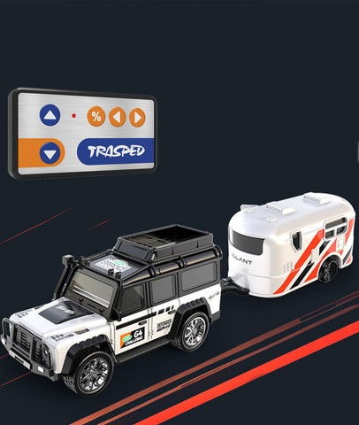 RCミニトレーラー DIKUJI ENTERPRISE 1:64 Mini RC Truck with LED-Lit Trailer Diecast