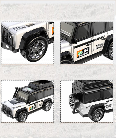DIKUJI ENTERPRISE 1:64 Mini RC Truck with LED-Lit Trailer Diecast