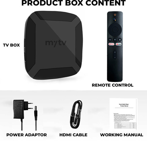 WRADER Android TV Box Android TV Box 4GB RAM+32 GB ROM Built-in