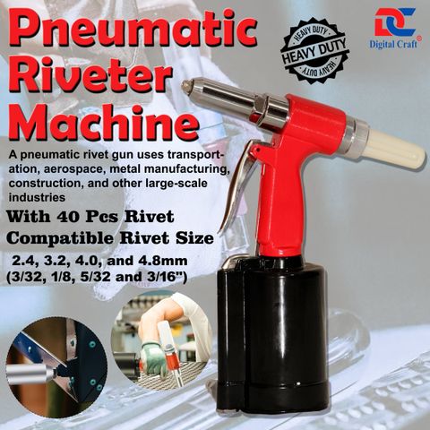 Digital Craft Pneumatic Riveter Machine with 8