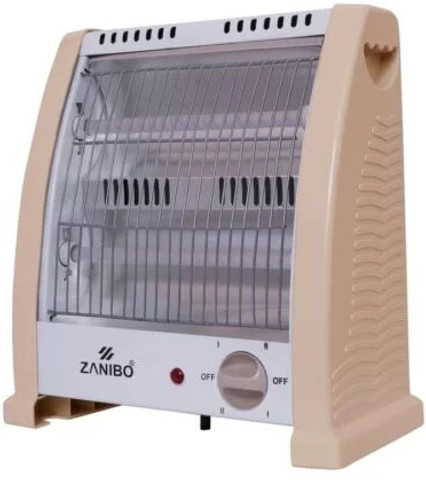 Zanibo ZHQ-1140 Quartz Room Heater 800W Double Rod Heat Setting