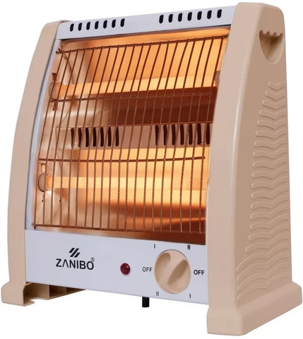 Zanibo ZHQ-1140 Quartz Room Heater 800W Double Rod Heat Setting