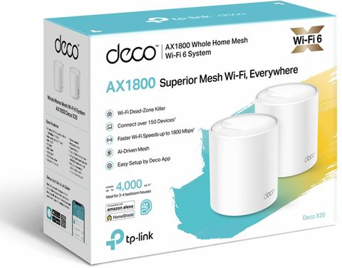 TP-Link Deco X20 (2-Pack) 1800 Mbps Wi-Fi 6 Mesh Router - TP-Link