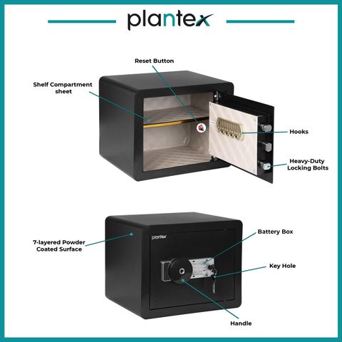 Planex Lock Box Plantex 38 Ltr Safe Locker For Home/Locker Box for Jewelry with ...