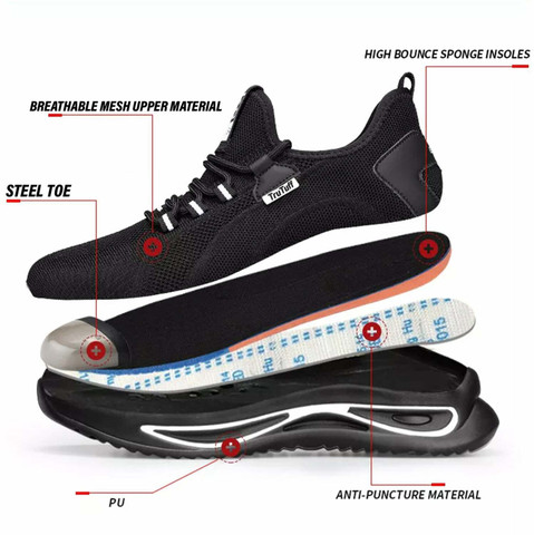 Trutuff Steel Toe Mesh Safety Shoe Price in India - Buy Trutuff