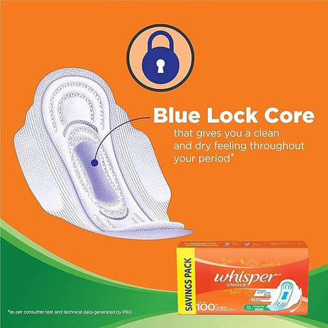 Choice Regular Plus Whisper Choice Regular Pads for Women Sanitary Pad | Buy Women Hygiene ...