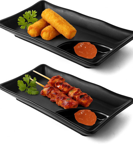 DLM Melamine Momo Plate – Durable, Sectioned Plate for Momos