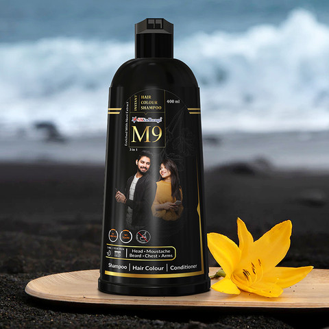 KIRJA M9 Shampoo | Ayurvedic Hair Colour Shampoo for Men & Women