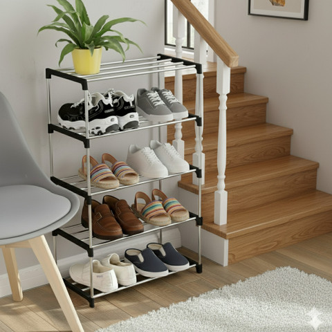 thos Storage Rack 3 ROW Metal Open Book Shelf Price in India - Buy
