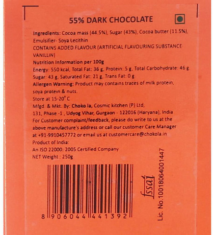 Choko La 55% Bite Size Dark Chocolate Chocochips Baking Mix