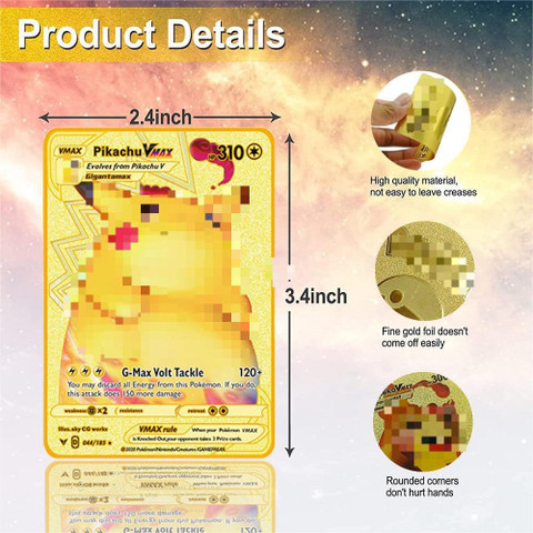 price of gold pokemon card Pokemon gold cards V Series Cards Vmax GX Rare Golden Cards main image 0
