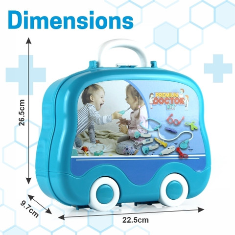 HouseOfCommon Premium Doctor Set Suitcase For Kids, 10 Piece