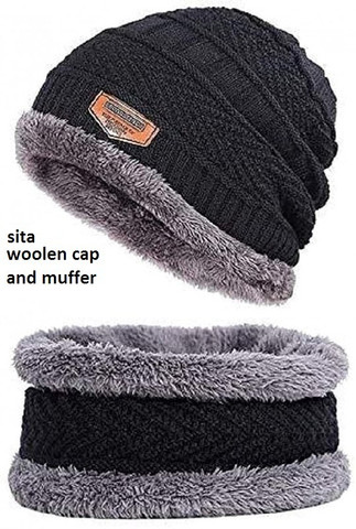 yun WILLFULLY mrquee rutvika Woolen cap and muffler pack 2 (1 cap and 1 muffler